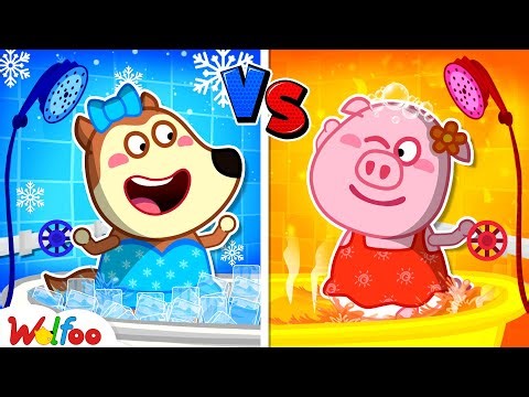 NEW: Ice Princess vs Fire Princess 🔥❄️ Hot VS Cold Challenge | Cartoon for Kids | Wolfoo Channel