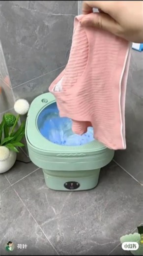 Portable Mini Washing Machine 😱 Foldable & Smart! #home #coolgadgets #shorts