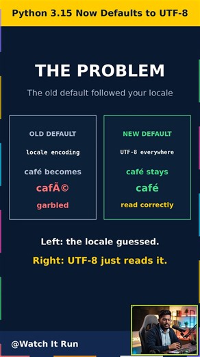 Python 3.15 Now Defaults to UTF-8