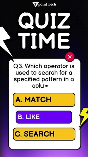 MySQL MCQs | MySQL Practice Questions & Answers | Tpoint Tech