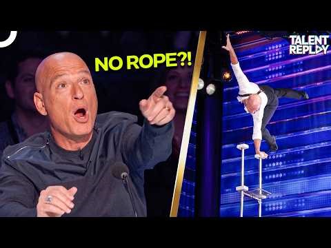 40 Feet Up... Nothing Between Him and the Floor | America’s Got Talent