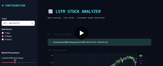 #machinelearning #deeplearning #lstm #stockmarket #datascience #python #ai #streamlit #finance #project | Aqsa Yaqoob