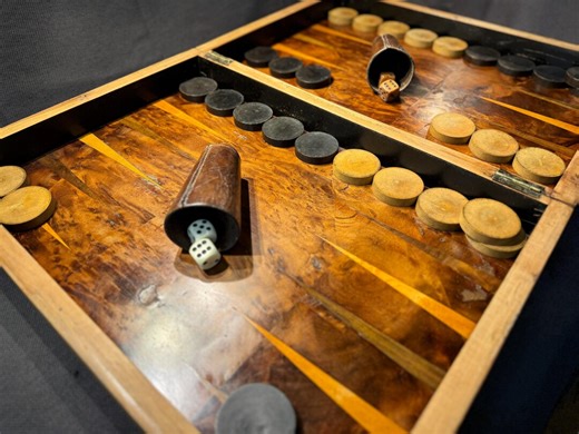 A Very Unusual Oak Backgammon Board, With Burr-walnut Marquetry Playing Surface (1940s) - Etsy UK