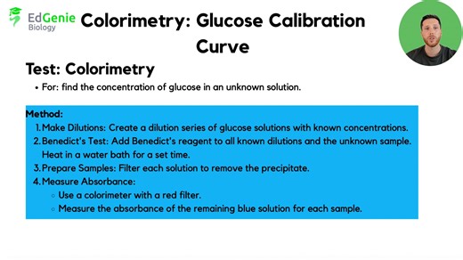 Colorimetry - Glucose Calibration Curve