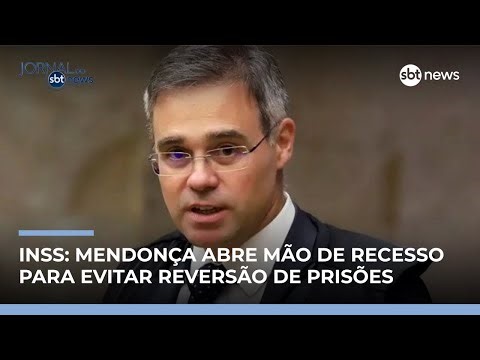 André Mendonça abre mão do recesso para manter prisões em caso do INSS | #JornalSBTNews
