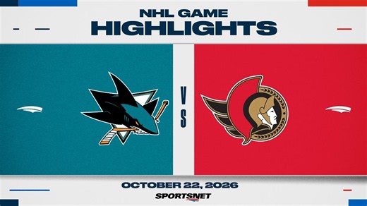 NHL Highlights | Sharks vs. Senators - October 22, 2026