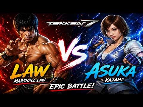 🔥 TEKKEN 7 Gameplay | LAW vs ASUKA 💥 Ultimate Fight! 🎮