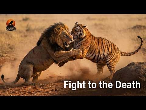 Lion vs Tiger… When Two of the Most Powerful Predators Meet in a Merciless Battle!