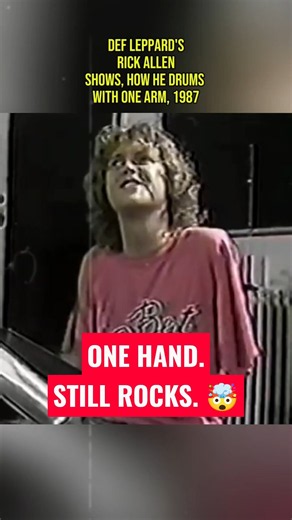 How Does Rick Allen Drum With ONE Hand? 😱 #rickallen #defleppard #shorts