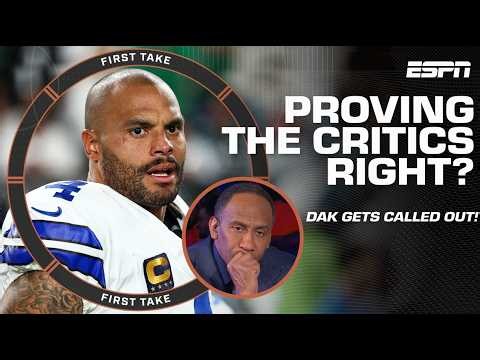 Stephen A. reacts to staff member calling out Dak Prescott after the Cowboys TNF loss 👀 | First Take