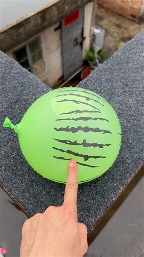 Experiment: Will a Water Balloon Explode If Rolled Down a High-Rise Building? 💥🎈 #balloon