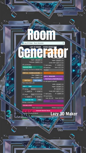 How to use Lazy Room Generator in 3ds Max