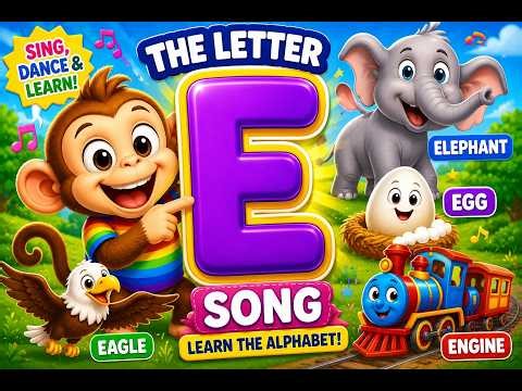 E is for Elephant 🐘 | Fun Letter E Song | ABC Song for Toddlers