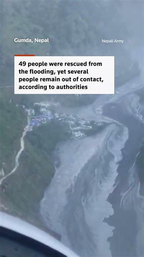 Landslide triggers flash flood in Nepal
