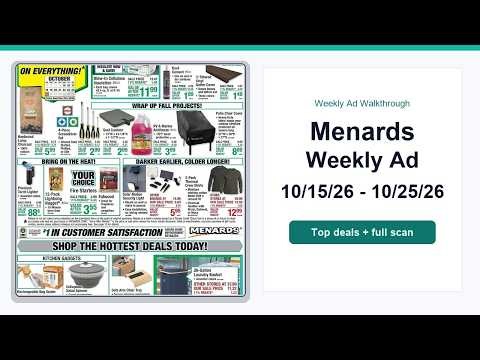 Menards Weekly Ad (10/15/26 - 10/25/26) Top 10 Deals
