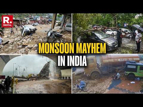 Monsoon Mayhem: Heavy Rainfall in India Causes Floods, Landslides and Waterlogging