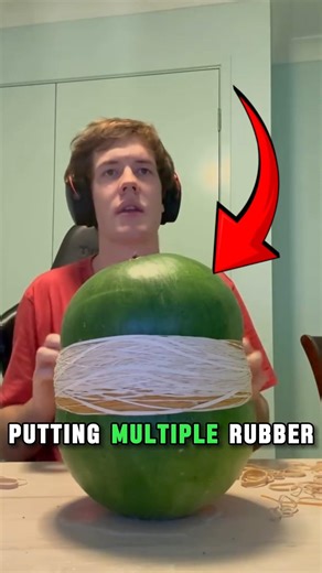 Watermelon EXPLODES From Rubber Bands 😳🍉