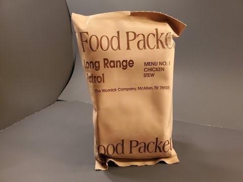 1998 US LRP Chicken Stew Food Packet Long Range Patrol Freeze Dried MRE Review Ration Taste Testing