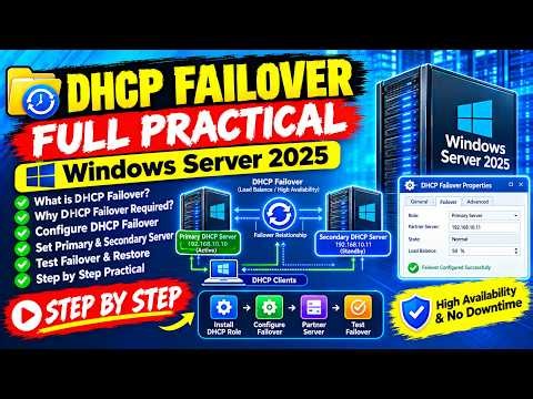 Windows Server 2025 DHCP Failover Full Practical 🔥 | 2 DHCP Servers | High Availability