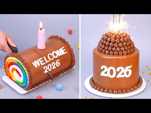 Happy New Year 2026 🎇 The Best CHOCOLATE Cake Video 🎊🎈 New Year Special Cake Design Ideas 🌷