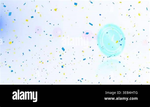 Animation of multicolored confetti falling over blue watch against white background. Digitally generated, multiple exposure, time, urgency, vector, decoration and celebration concept Stock Video Footage - Alamy
