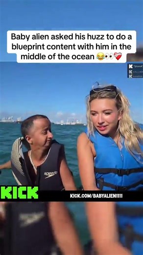 Baby alien asked his huzz to do a blueprint content with him in the middle of the ocean 😂👀❤️‍🩹