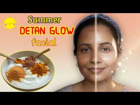 Remove Tan Instantly ☀️ Summer Glow Facial for Glass Skin at Home @PriyaaMalikk