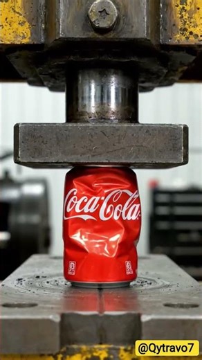 Hydraulic Press vs Coca-Cola Can 🥤💥 | Satisfying Crush in Slow Motion (8K) #trending