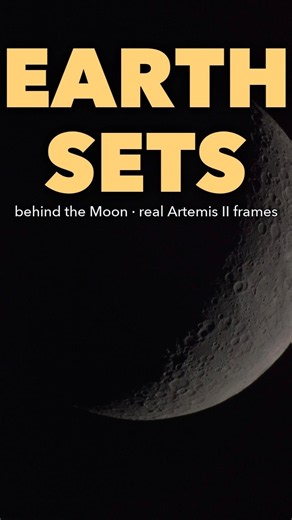 Earth Disappears Behind the Moon (Real Artemis II Footage)