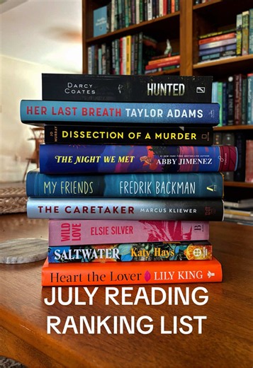 July reading ranking list: Best books I read in July