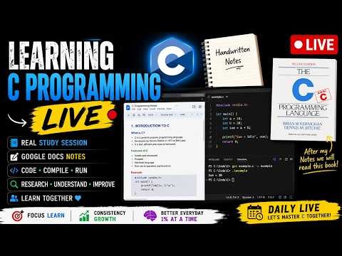 🔴 Day -03 Part-02 | Learning C Programming from Scratch | Study With Me
