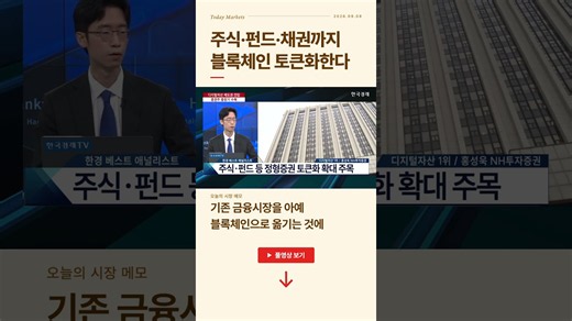 주식·펀드·채권까지 블록체인 토큰화한다 | #출발증시 한경 베스트 애널리스트 전략 | 홍성욱 NH투자증권 연구위원