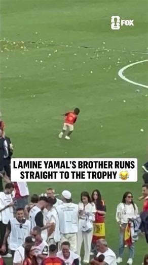 Lamine Yamal's little brother Keyne celebrates Spain's FIFA World Cup triumph