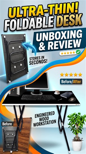 🔥 Workstation Foldable Engineered Wood 💻 Computer Desk Unboxing & Review 📦