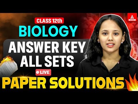 Class 12 Biology Answer key 2026 | Biology Paper Solution 2026 Set 1,2,3, 4