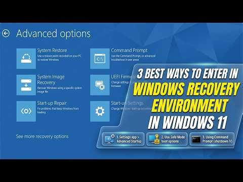 How to Open Advanced Options in Windows 10 & 11 | Boot into Recovery Mode (WinRE Fix)
