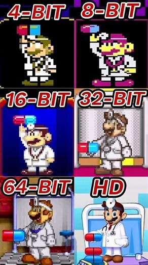 Evolution of Dr. Mario 4-BIT vs 8-BIT vs 16-BIT vs 32-BIT vs 64-BIT vs HD vs 3D #drmario #evolution