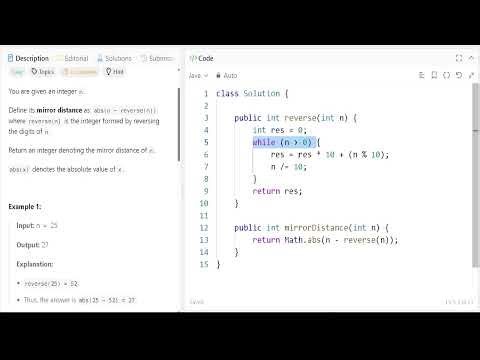 Leetcode 3783. Mirror Distance of an Integer