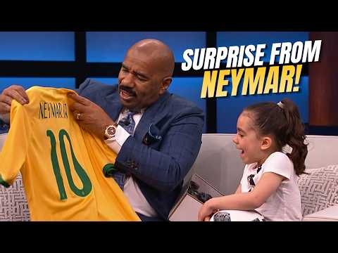 I Surprised a Talented Young Soccer Star With Neymar Signed Jersey! | Steve Harvey