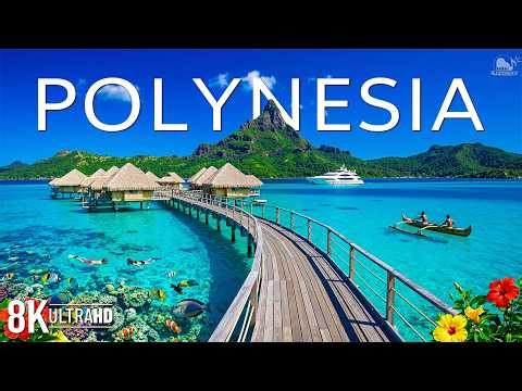 Summer in Polynesia 8K 🌊 Turquoise Lagoons, Coral Reefs & Endless Tropical Ocean Views | 8K UHD