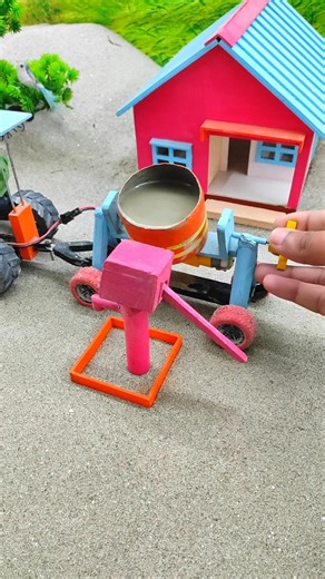 diy mini tractor construction machine video | tractor wala video | #shorts #youtubeshorts