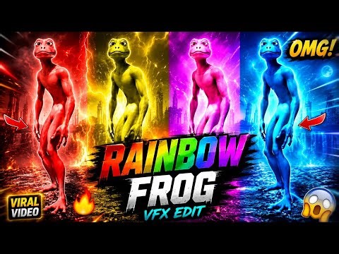 🌈Alien Rainbow Dance Battle VFX👽Rainbow Frog Alien Viral Edit🔥🌈OMG! Color Alien Dance Challenge😱👾