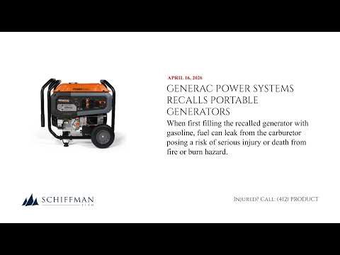 Generac Power Systems Recalls Portable Generators
