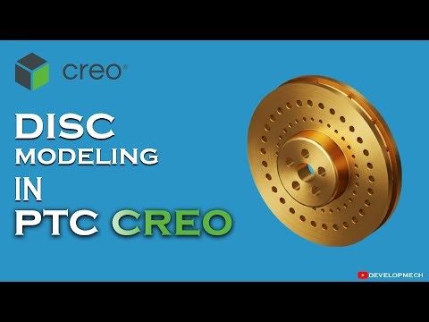Disc Brake Modeling in PTC Creo | Step-by-Step Mechanical CAD Tutorial | DEVELOPMECH