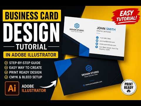 Business Card Design Tutorial | Easy Way to Create Visiting Card in adobe illustrator.