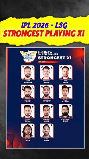 IPL 2025 LSG - Strongest Playing XI 🔥
