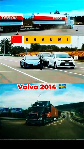 Automatic Emergency Braking Battle: Volvo Trucks vs. Xiaomi SU7 vs. Heavy Tanker!
