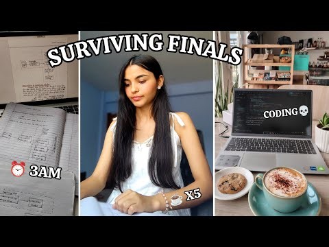 FINALS WEEK STUDY VLOG |3 AM, Computer Science & Code 