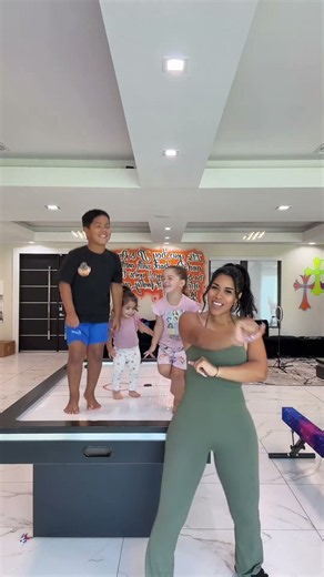 Mom and kids do funny dance #shorts
