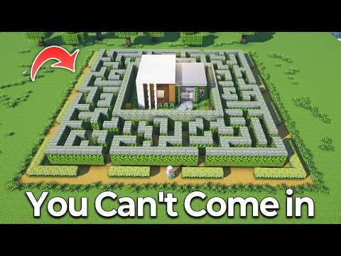 ⛏️ Minecraft Tutorial :: How to build a Maze House 🏠😲 [마인크래프트 주인만 들어갈 수 있는 미로 집짓기 건축강좌]